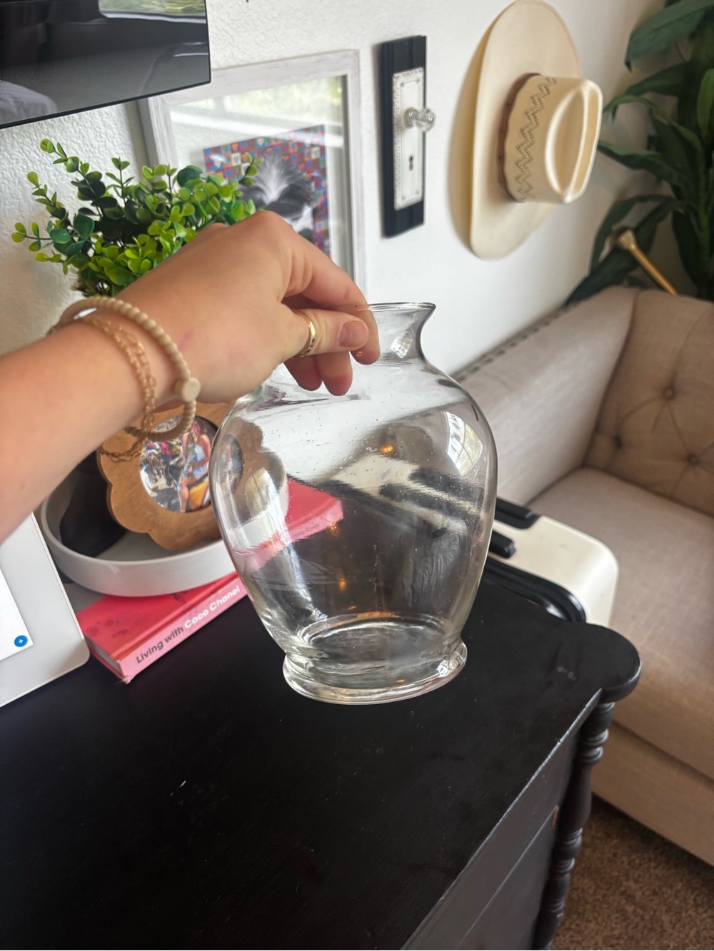 Clear Glass Decorative Vase - Home Accents